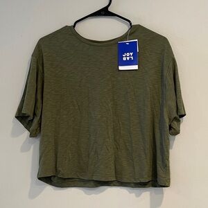 JoyLab Women's Short Sleeve Sage Tee - Boxy Fit - size Small